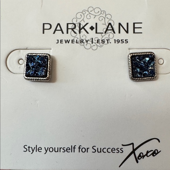 🛍️Park Lane Silver and Blue Gem Earrings🛍️ - Picture 2 of 3